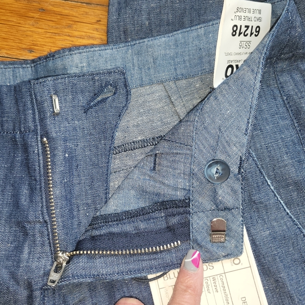 Nwt! ISKO True Blu denim Pant with gathered ankles. SS16/ 61218 - Picture 6 of 8